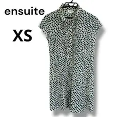ensuite エンスウィート　ドット柄チュニック L 薄め　春夏　水玉　古着