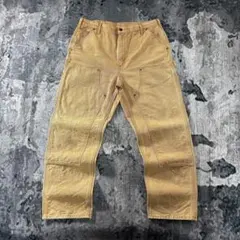 36×32 Carhartt ダブルニー ブラウン 極太 ダボダボ ゆるだぼ
