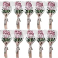 バラ❤️バルーン❤️ラッピング&メッセージカード付き10本セット