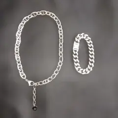 ライオンハート、ネックレス、ブレスレット2点セット、サージカルステンレス