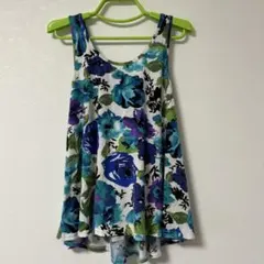 CECIL McBEE 花柄フレアキャミソール