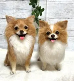 羊毛フェルト　ハンドメイド　犬【チワワ】はーちゅんまま様専用　ぬいぐるみ　置物