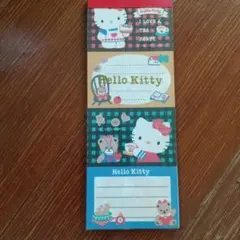 サンリオ ハローキティ 切り取りメモ27枚/4分割：カラフル/1990年製