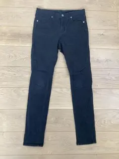 GU スキニーパンツ ブラック　ウエスト70 レディース　綿パン　Lサイズ相当