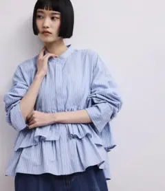 アダムエロペ コットンギャザーフリル2WAYブラウス - メルカリ