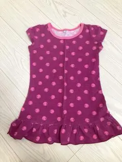 100 半袖ワンピース 西松屋 子供服 キッズ 女の子 水玉 ドット チュニックのサムネイル
