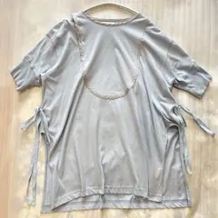 BEAM BOY 6way ヘンリーネック　オーバーサイズ　半袖　Tシャツ　水色のサムネイル