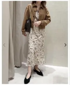 Mila Owen ニュアンスプリントレースキャミワンピース