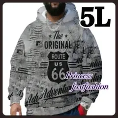 【5L】ROUTE66 パーカー 大きいサイズ メンズ