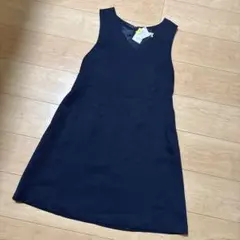 クミキョク　ネイビー ノースリーブ ワンピース