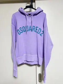 新品未使用 Dsquared2 S フーディー ロゴ コットンパーカー パープル