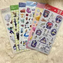 ダイソー ディズニーキャラクターシール6枚セット ぷくっとシール ペタペタシール