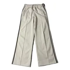 80s adidas フレアトラックパンツ ベージュ Oサイズ ヴィンテージ