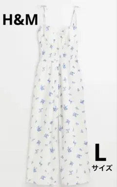 H&M 花柄 サロペット　オールインワン　Lサイズのサムネイル
