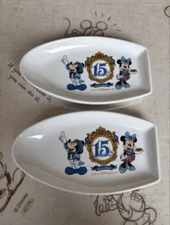 東京ディズニーシー 15周年記念皿 2枚セット