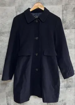 トゥモローランド　チェスターコート ネイビーブラック　ラム入り　MACPHEE