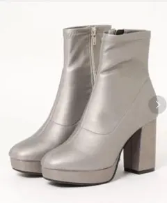 YOSUKE ヨースケ シルバー ブーツ ショートブーツ