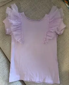 H&M キッズ フリルTシャツ ラベンダー 122/128のサムネイル