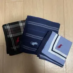 Ralph Lauren メンズハンカチ 3枚セット