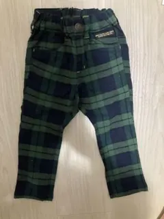 FO kids 緑　グリーン　チェック　パンツ