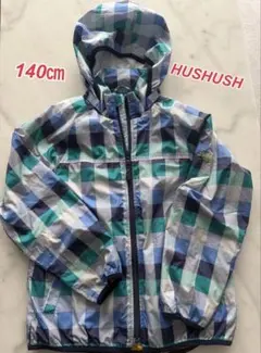 HusHusH キッズ ジャケット 140cm チェック柄 フード付き