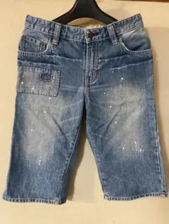 GAP デニム　クロップド　半端丈　160  キッズ　ペイント加工