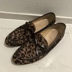 ジェイクルー　JCREW ヒョウ柄　ローファー　ハラコのサムネイル