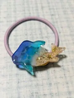 海塗り レジン ヘアゴム マンボウ ハンドメイド - メルカリ