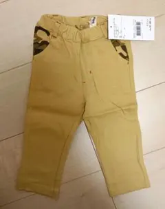 【新品未使用】ボブソン　 迷彩ポケット　イエローパンツ　80cm