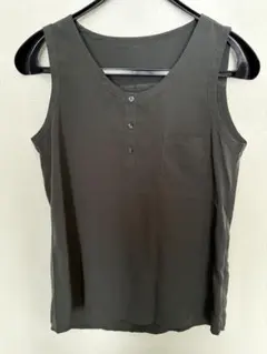 GU ノースリーブ タンクトップ グレー L ポリエステル