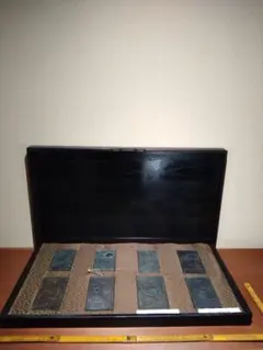 長方鏡①八点 富士山・波千鳥・若松他 八種