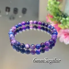 6mm玉スギライトのブレスレット - メルカリ