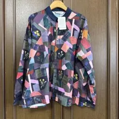 希少✨　スーパーハッカ　レーヨンビエラパッチワークフラワープリントブラウスのサムネイル