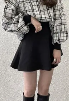 ☆GRL☆グレイル　インパン裏地付きフレアミニスカート[gm651]