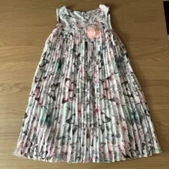 H&M 蝶プリント ノースリーブワンピース 130cm