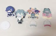 初音ミクKAITO ミニフィギュア、アクリルスタンドセット
