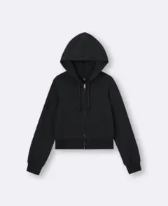 GU スウェットフルジップパーカ ブラック M