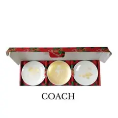 COACH クリスマス豆皿3枚セット 未使用 ノベルティのサムネイル