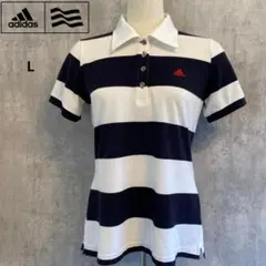 adidas GOLF ポロシャツ ボーダー 半袖 美品