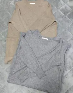 ロングニットワンピースセット