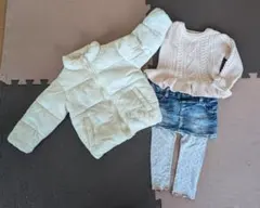 95㌢☆アウターあり　女児冬服4点セット