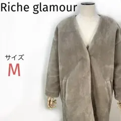 リシェグラマー ボアノーカラーコート アウター フワフワ ボア素材 Mサイズのサムネイル
