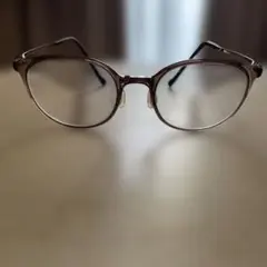 Zoff ブラウンラウンドフレームメガネ