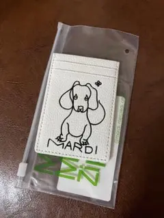 MARDI 犬イラスト カードケース ホワイト