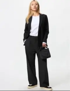 美品　ユニクロ　マックワイドパンツ　黒　S 標準丈　GU ZARA H&M