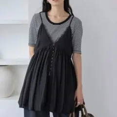 JEANASIS バルーンキャミチュニック ブラック