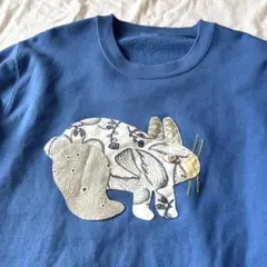 USED◯リメイク◯ミナペルホネン　アップリケ　トレーナー　スウェット