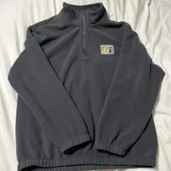 【SHEIN】ブラックグレー フリースジャケット ジップアップ