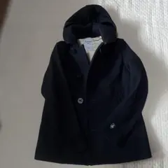 Orcivalネイビー フード付き ウールコート