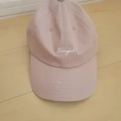 しまむら　くすみピンク　キャップのサムネイル
